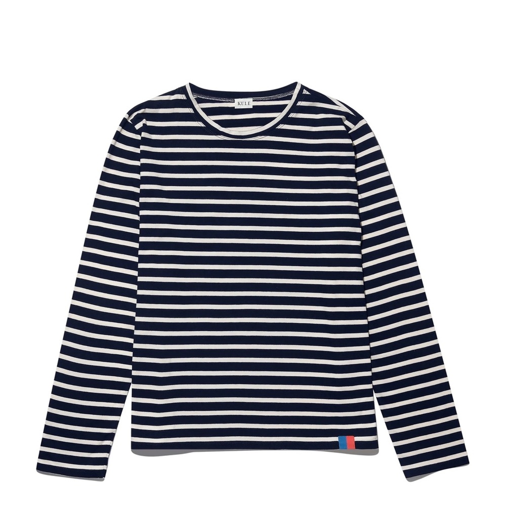 KULE The Modern Tee: Navy and White Stripe